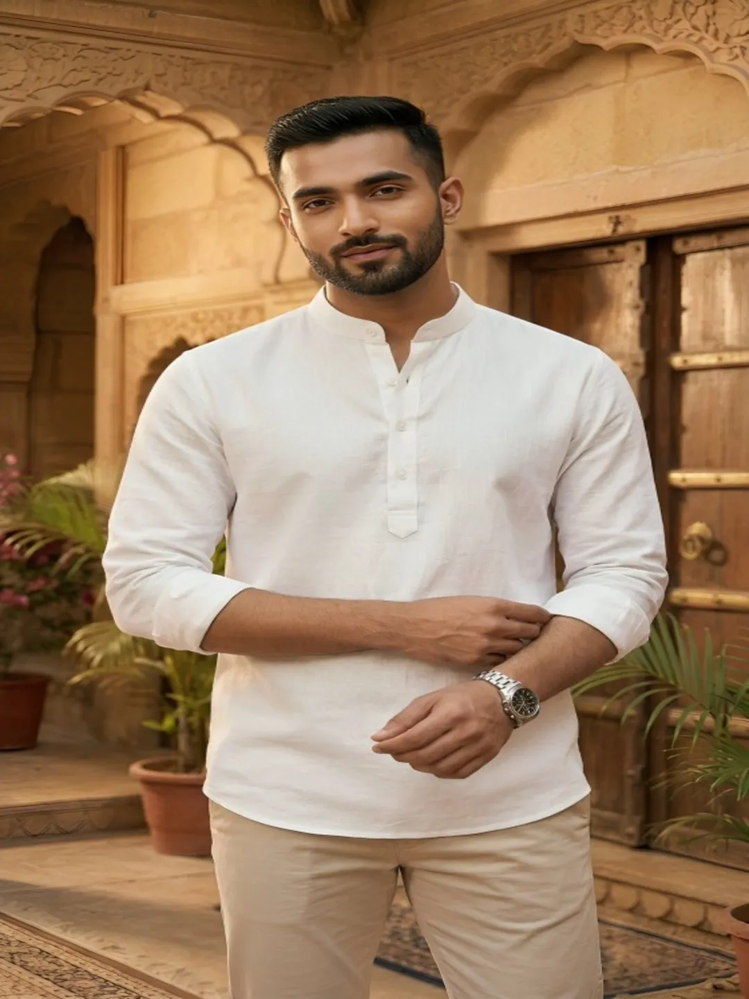 Modern Fit Short Kurta for Men